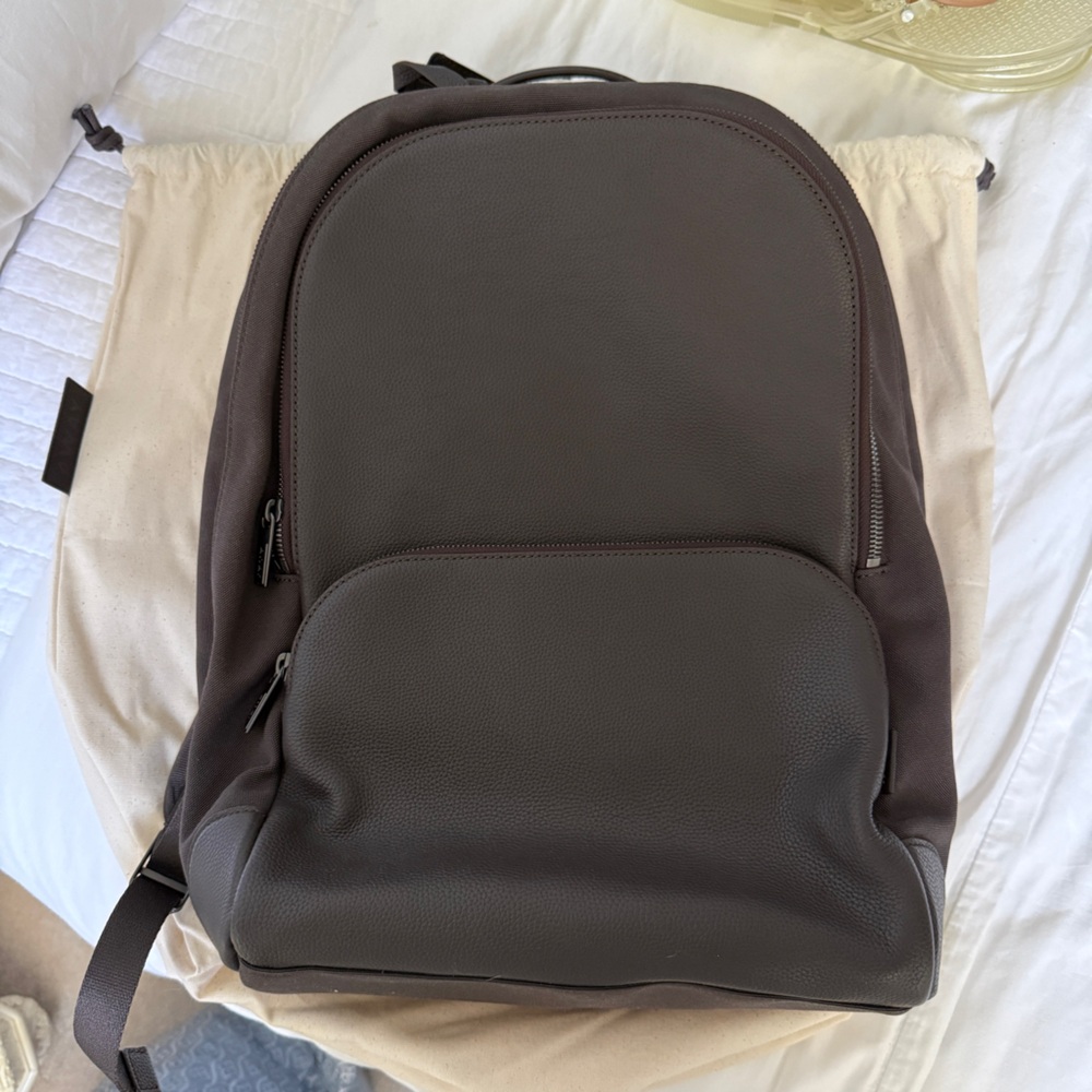Away Leather Backpack in Brown